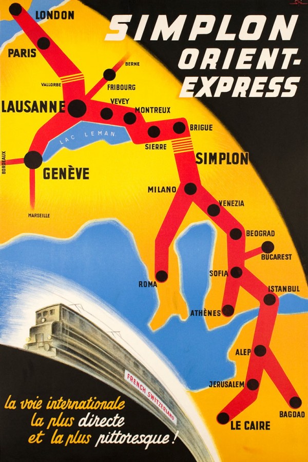 Simplon Orient Express poster, 1947  Print